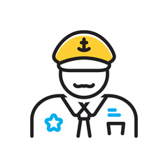 Multi color icon for captain