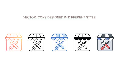 Workshop icon design with white background stock illustration