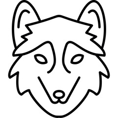 Obraz premium Wolf icon