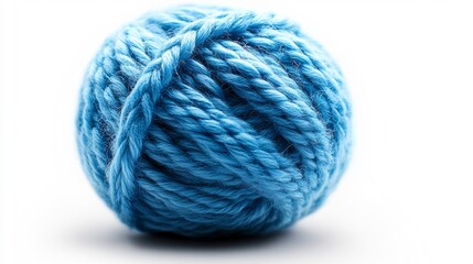 Blue Yarn Ball Closeup.
