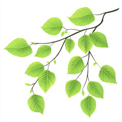 Fototapeta premium green leaves on white background