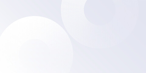 Modern white background with white circle lines. Digital future technology concept abstract modern simple