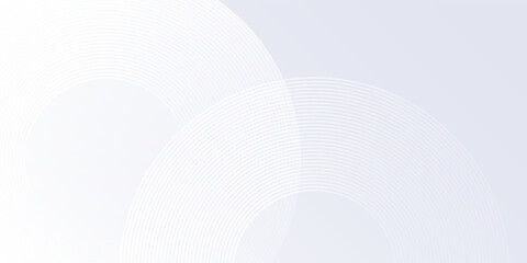 Modern white background with white circle lines. Digital future technology concept abstract modern