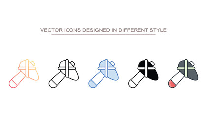 Stone Age Axe icon design with white background stock illustration
