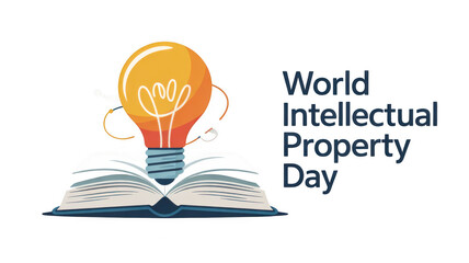 World Intellectual Property Day isolated on transparent background, Generative ai.