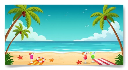 Obraz premium Tropical Escape AI Generated