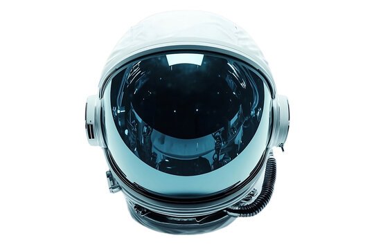 Futuristic space helmet featuring advanced reflective visor technology On PNG Background