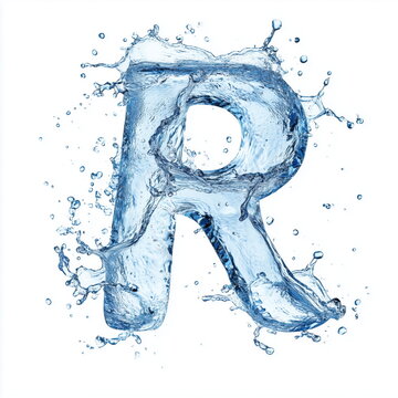 Water lettering "R"