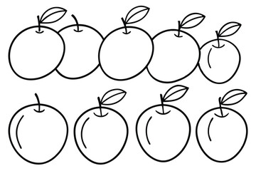plum line art drawing for creative decoration ideas