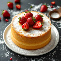 cheesecake with strawberries