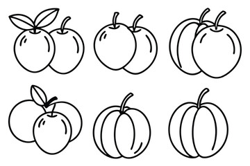 plum line art with vibrant colors and details