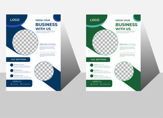 Modern flyer design for advertising promotion and growth company. abstract flat flyer design .   two color flyer. creative unique nice clean design.a4 size flyer design