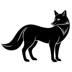 Obraz premium Arctic fox silhouette