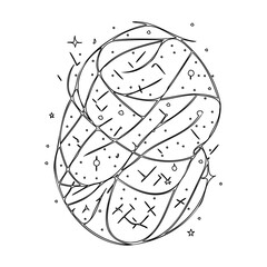 Abstract Celestial Sphere Graphic Outline Illustration