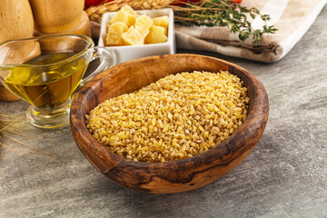 Dry wheat bulgur fow cooking