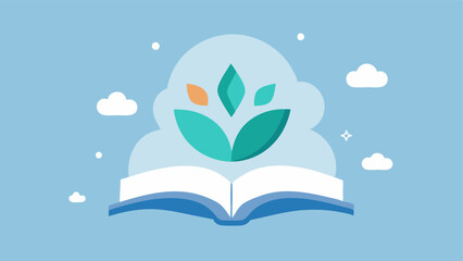 Open Book with Mindfulness Symbols An open book featuring mindfulness symbols like a lotus or waves showcasing the idea of personal growth over consumer purchases.