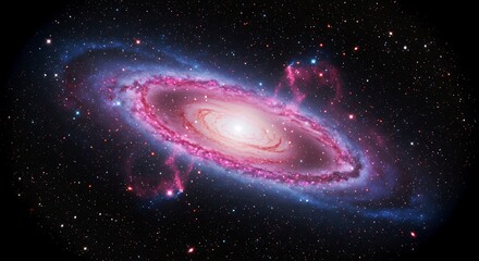 Obraz premium Cosmic Rose's Embrace AI Generated