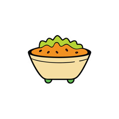 dripping from the chicken fried rice vector art illustration