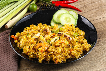 Asian Fried rice with seafood