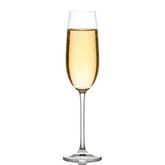 Champagne Flute Sparkling Wine Celebration Drink on transparent background