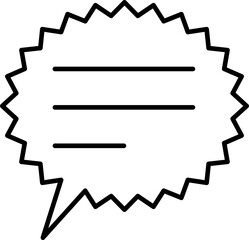 Chat Message Line Icon Set. Speech Bubble, Dialogue, chatting box, message box icon. Balloon doodle style of thinking sign symbol. Conversation Outline Icon. Communication, Discussion and Text Box