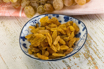Sweet dry yellow honey raisin