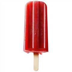 Delicious Red Popsicle Melting on a Hot Summer Day with a Playful Vibe
