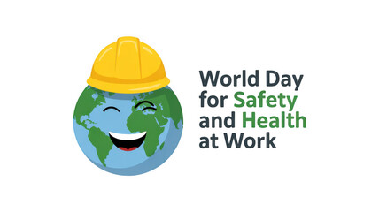 World Day for Safety and health at work isolated on transparent background, Generative ai.
