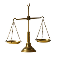 Golden Scales of Justice Law  Balance Image on transparent background
