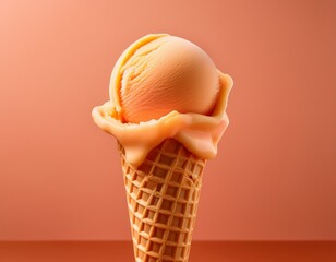 冷たいピーチジェラート