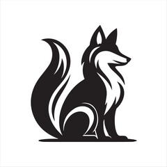 Elegant Fox Logo in Tribal Vector Style

