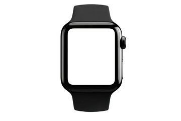 Isolated Black Smartwatch Mockup