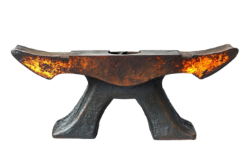 Legendary blacksmith anvil worn from centuries of forging On PNG Background