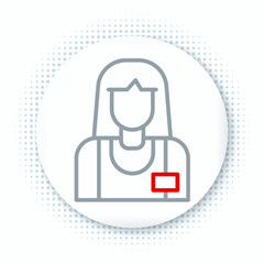 Line Seller icon isolated on white background. Colorful outline concept. Vector