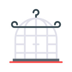 Birdcage icon vector image. Suitable for mobile apps, web apps and print media.