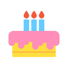 Birthday icon vector image. Suitable for mobile apps, web apps and print media.