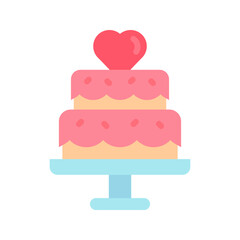 Cake icon vector image. Suitable for mobile apps, web apps and print media.