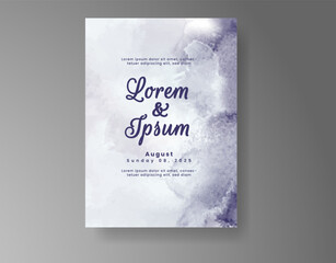 Wedding invitation with abstract watercolor background