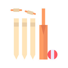 Cricket icon vector image. Suitable for mobile apps, web apps and print media.