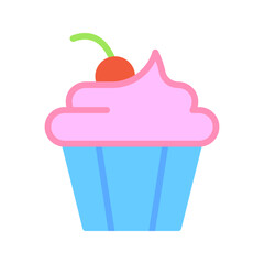 Cupcake icon vector image. Suitable for mobile apps, web apps and print media.