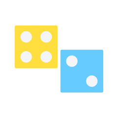 Dices icon vector image. Suitable for mobile apps, web apps and print media.