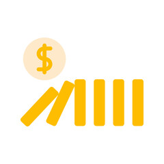 Domino Effect icon vector image. Suitable for mobile apps, web apps and print media.