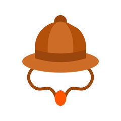 Explorer Hat icon vector image. Suitable for mobile apps, web apps and print media.