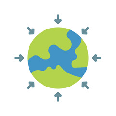 Gravity icon vector image. Suitable for mobile apps, web apps and print media.
