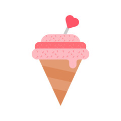 Ice Cream Cones icon vector image. Suitable for mobile apps, web apps and print media.