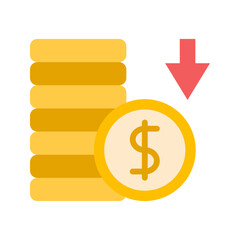 Money Loss icon vector image. Suitable for mobile apps, web apps and print media.