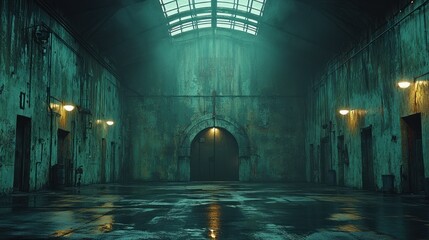 Photo of a large old warhouse