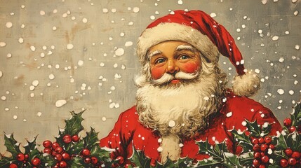 A vintage artistic portrait of a festive gentleman with a beard