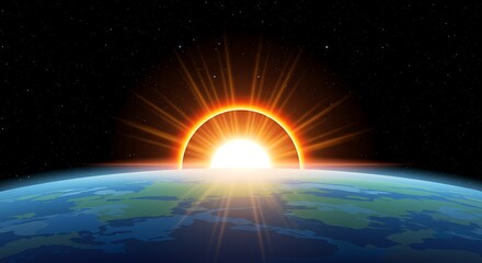 Obraz premium Solar Embrace AI Generated