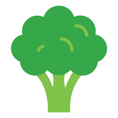 Broccoli vector icon isolated on white background